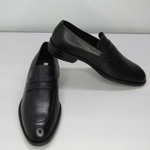 Hugo Boss Other - NEW HUGO BOSS Men’s Tayil Penny Loafers Black Leather Slip-On Dress Shoes Size 9